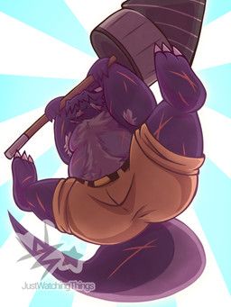 kraid_trovel, mythology, justwatchingthings, anthro, armpit_hair