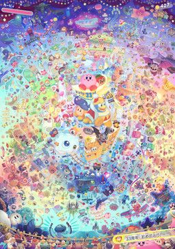 02_(kirby), adeleine_(kirby), arch_mouth_kirby, axe_knight, bakasa_(kirby)