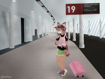 glimfox, aircraft, airplane, airport, anthro