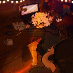 unknown_artist, anthro, bedroom, big_ears, big_tail