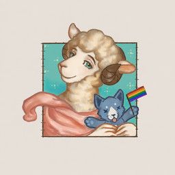 reynard_the_baa, reynard_goodfellow, anthro, blue_eyes, bovid