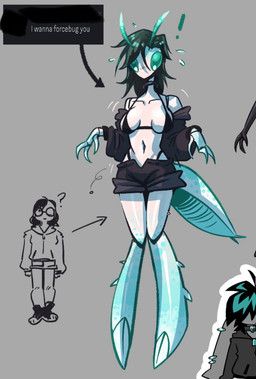 salamanding, antennae_(anatomy), anthro, arthropod, arthropod_abdomen