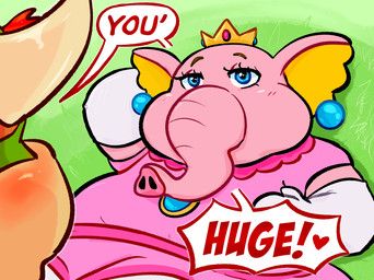 bowser, elephant_peach, princess_peach, dreamworks, madagascar_(series)