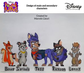 benny_(pound_puppies), lenny_(pound_puppies), rickoon_(pound_puppies), tess_(pound_puppies), zaribela_(pound_puppies)
