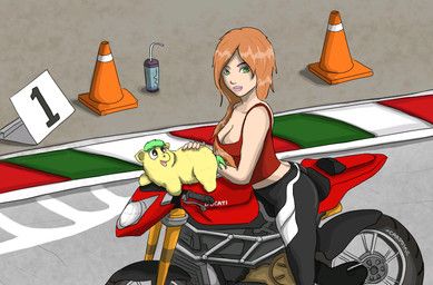 ducati_(motorcycle), fluffy_pony, carpdime, ambiguous_feral, ambiguous_gender