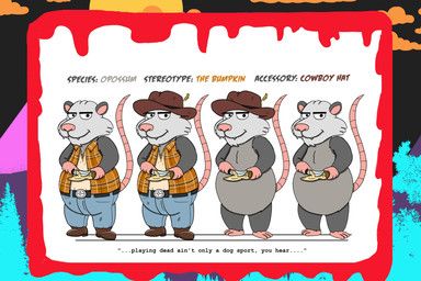 1980s_theme, accessory_only, alystairphantem, american_opossum, anthro