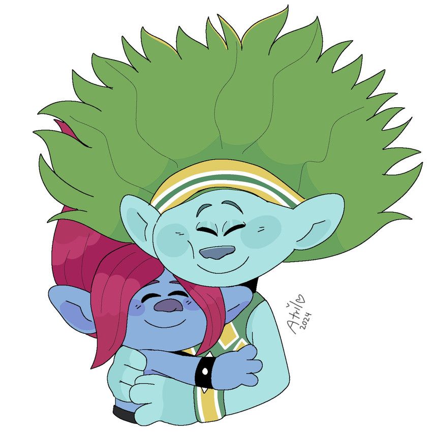 clay_(trolls), floyd_(trolls), dreamworks, trolls_(dreamworks), wolflly10