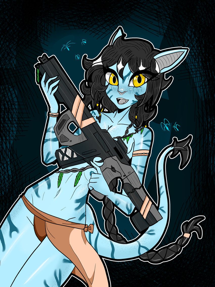 kiri_(james_cameron's_avatar), james_cameron's_avatar, gothgator0, abstract_background, alien