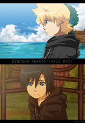1boy, 1girl, androgynous, black_coat, black_coat_(kingdom_hearts)