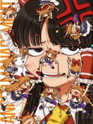 6+girls, anger_vein, angry, ascot, ball_and_chain_restraint