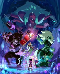 1boy, 1non-binary, 6+girls, alexandrite_(steven_universe), cartoon_network