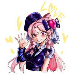 1girl, belt, black_necktie, blush, bow