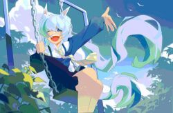 1girl, :d, ;d, animal_ears, animated
