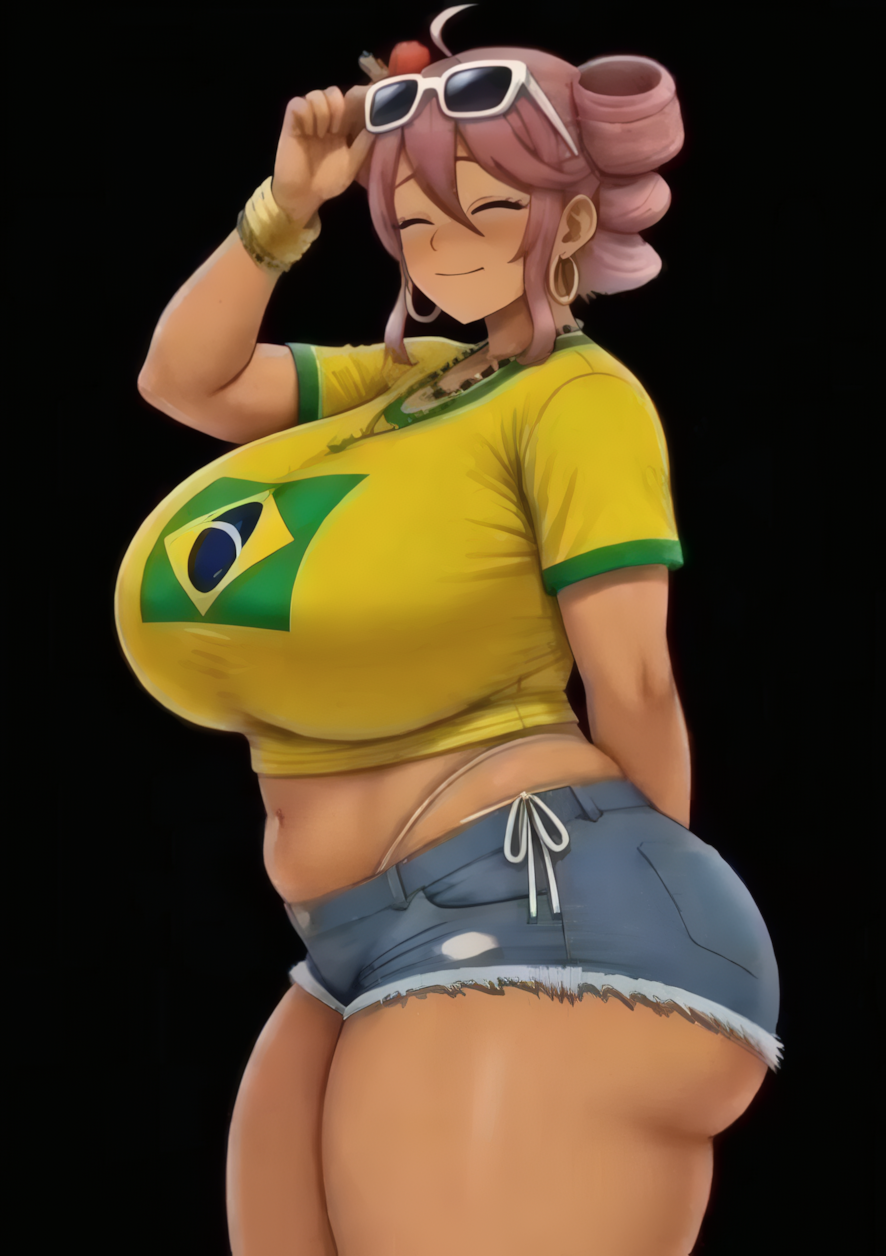 brazilian_teto, kasane_teto, 1girls, big_ass, big_breasts