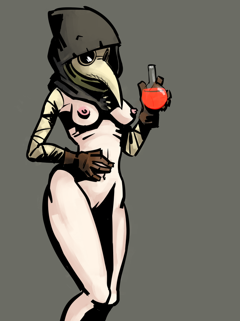 plague_doctor_(darkest_dungeon), darkest_dungeon, 1girls, arm_wraps, bandage