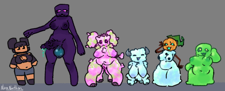 creeper, creeper_(minecraft), enderman, enderwoman, nina_(notsafefornina)