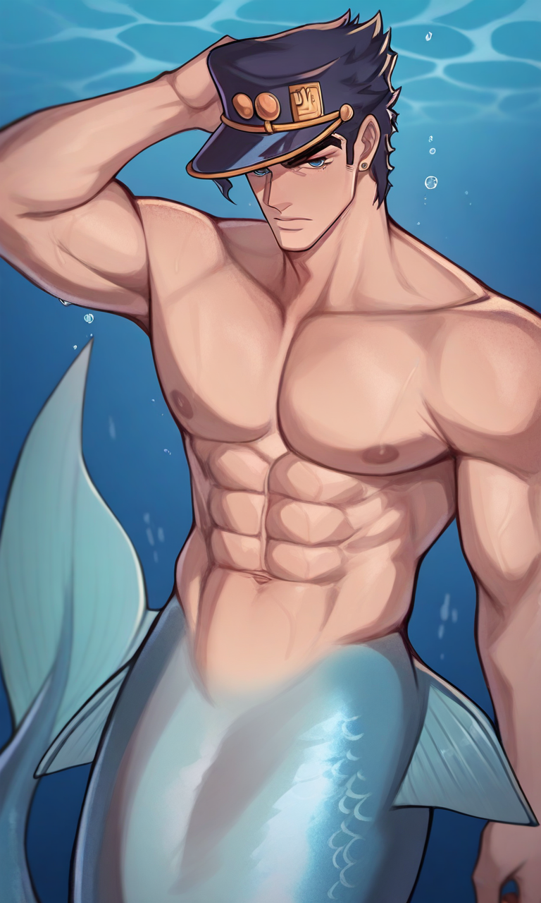 jotaro_kujo, jojo's_bizarre_adventure, 23afterhours, 1boy, 1male