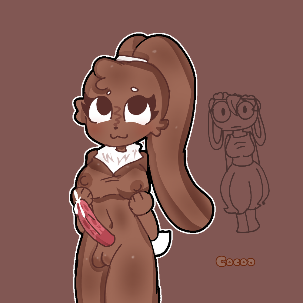 bassie_(dandy's_world), cocoa_(dandy's_world), dandy's_world, blush, brown_fur