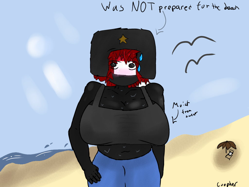 yemen_(countryhumans), countryhumans, coopher, 1girls, beach_background