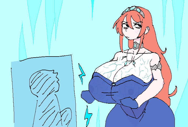 lewdicrousart, after_transformation, big_areola, big_breasts, big_nipples