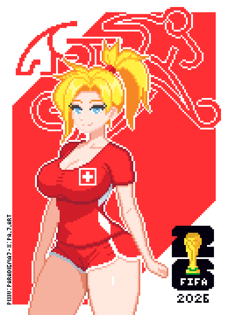 mercy, fifa, overwatch, paradigma7, blonde_hair