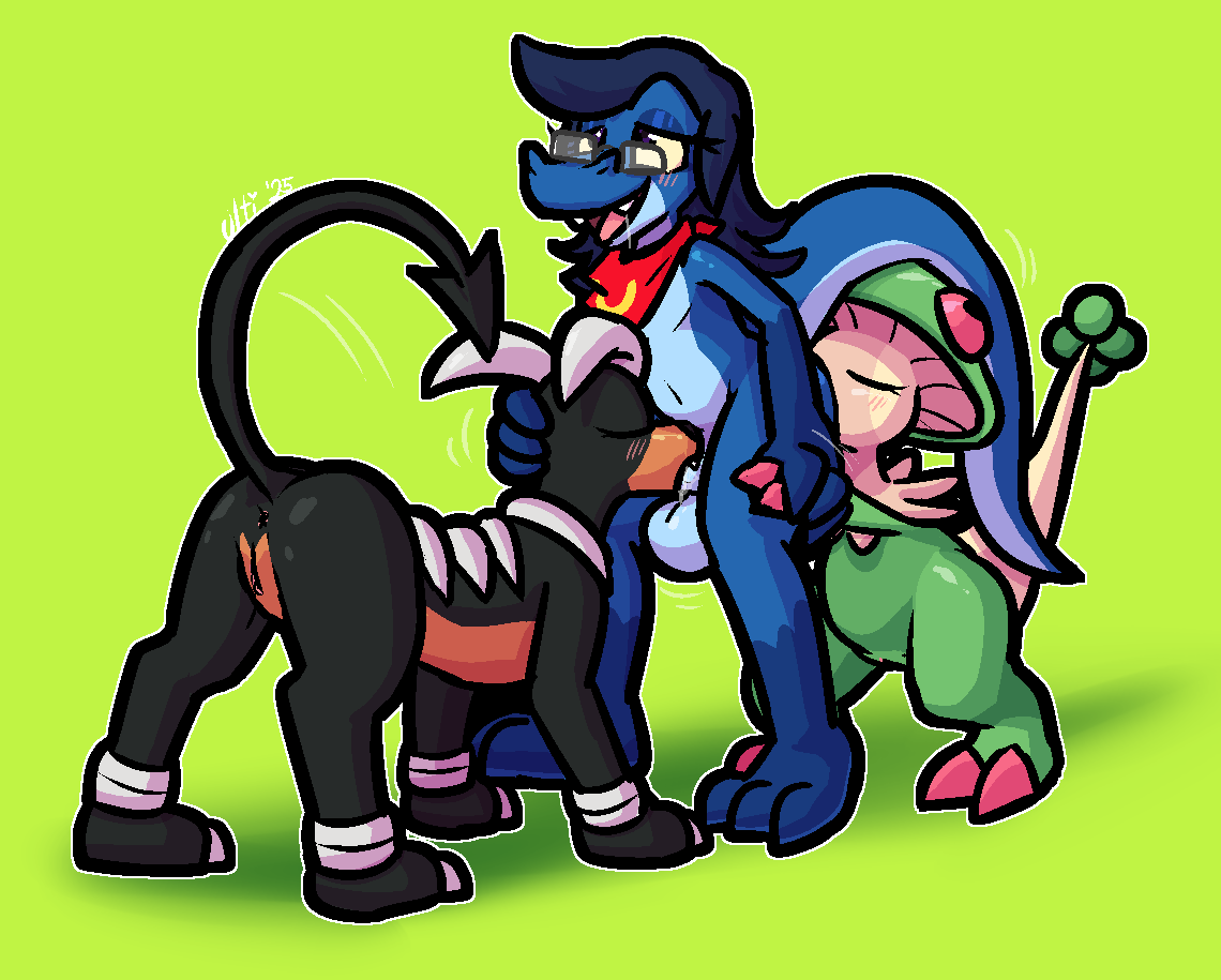 breloom, generation_2_pokemon, generation_3_pokemon, houndoom, original_character