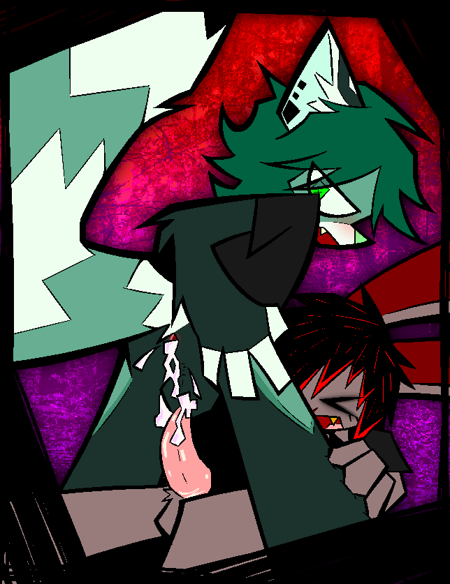 violet_redfern, bloodbat, 4_fingers, after_sex, ailurid