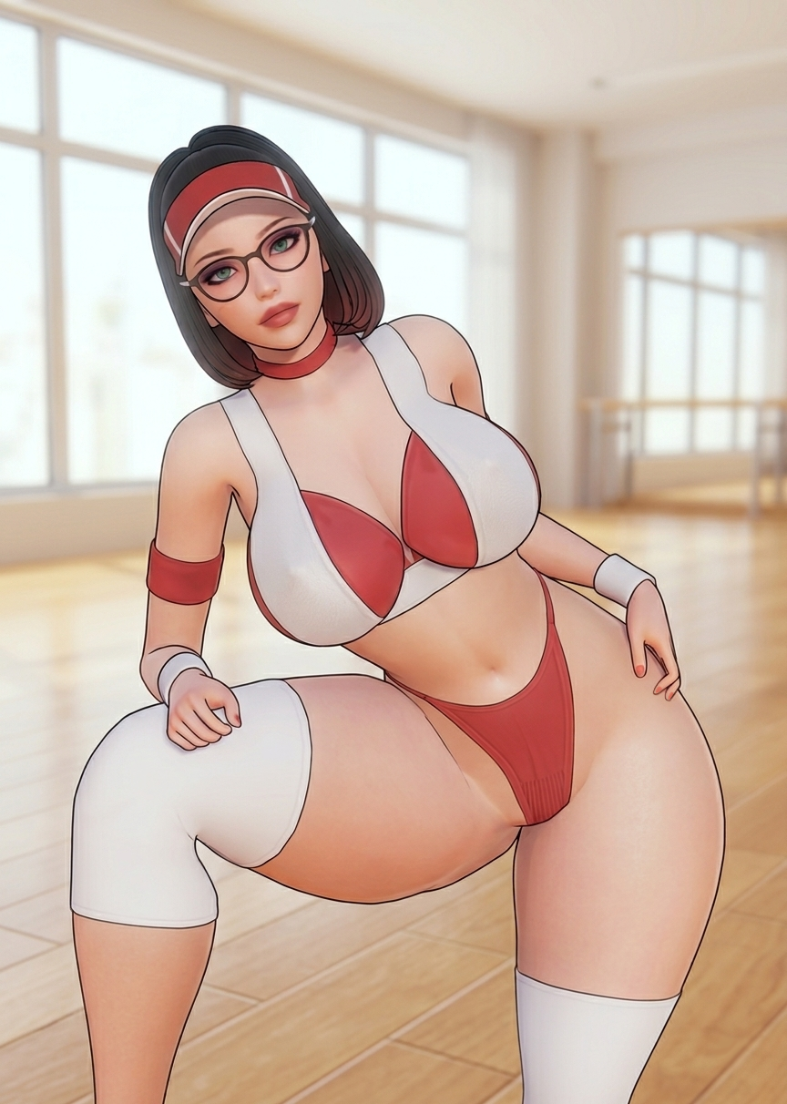 original_character, rgomez007, 1girls, 80s_clothing, arm_warmers