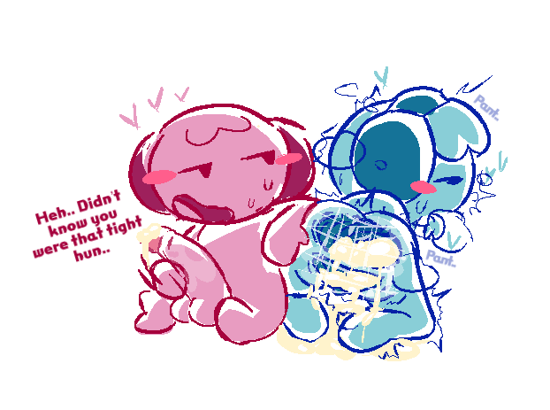 mr._blue, ms._pink, rhythm_heaven, rhythm_heaven_groove, qookiecrumbzzz