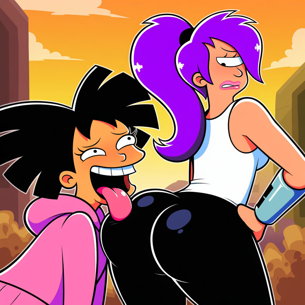 amy_wong, turanga_leela, futurama, 2girls, asian