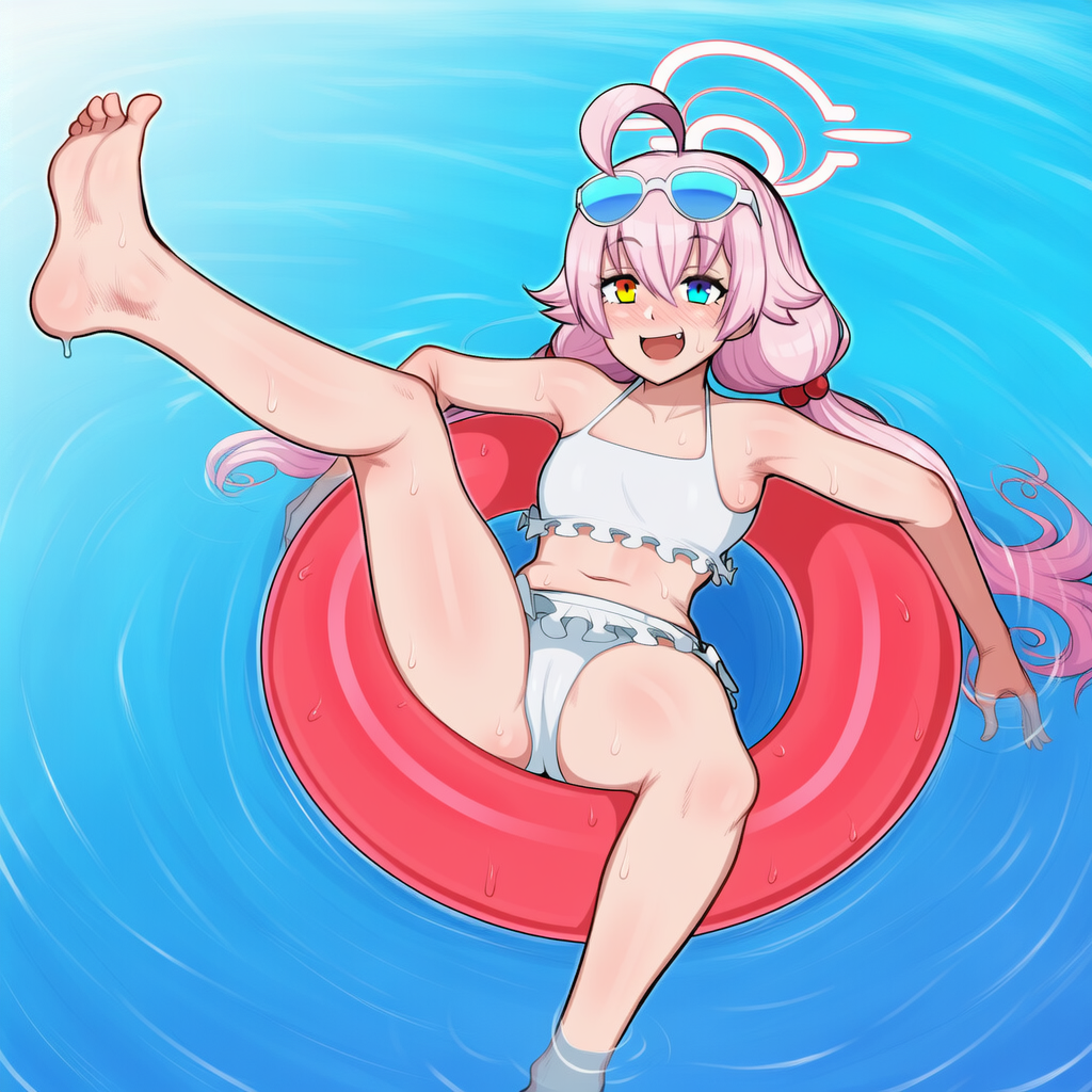 hoshino_(blue_archive), hoshino_(swimsuit)_(blue_archive), blue_archive, ahoge, armpits