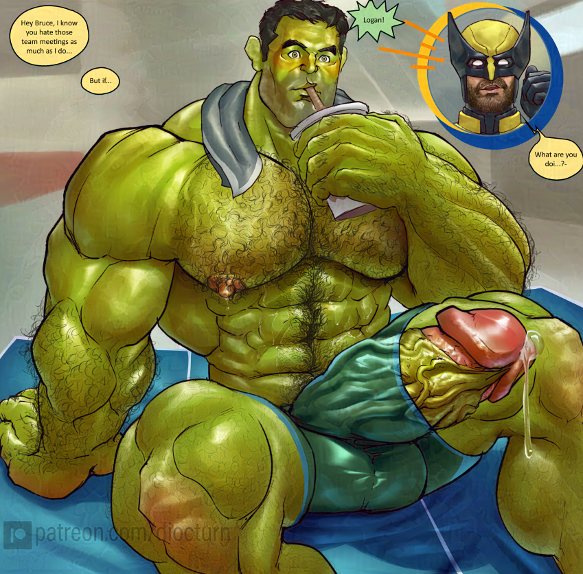 bruce_banner, hulk, logan_(x-men), wolverine_(x-men), marvel