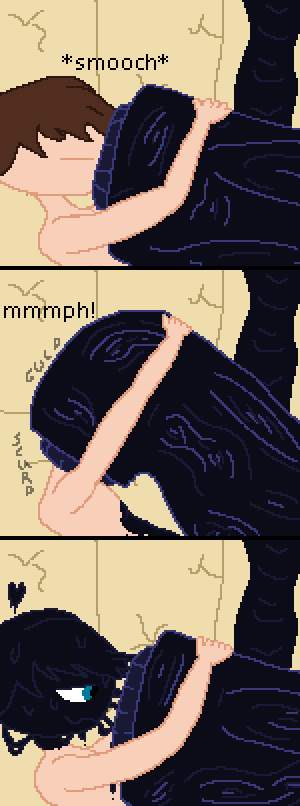 yakuman_player_(artist), 1boy, 3_panel_comic, black_body, blue