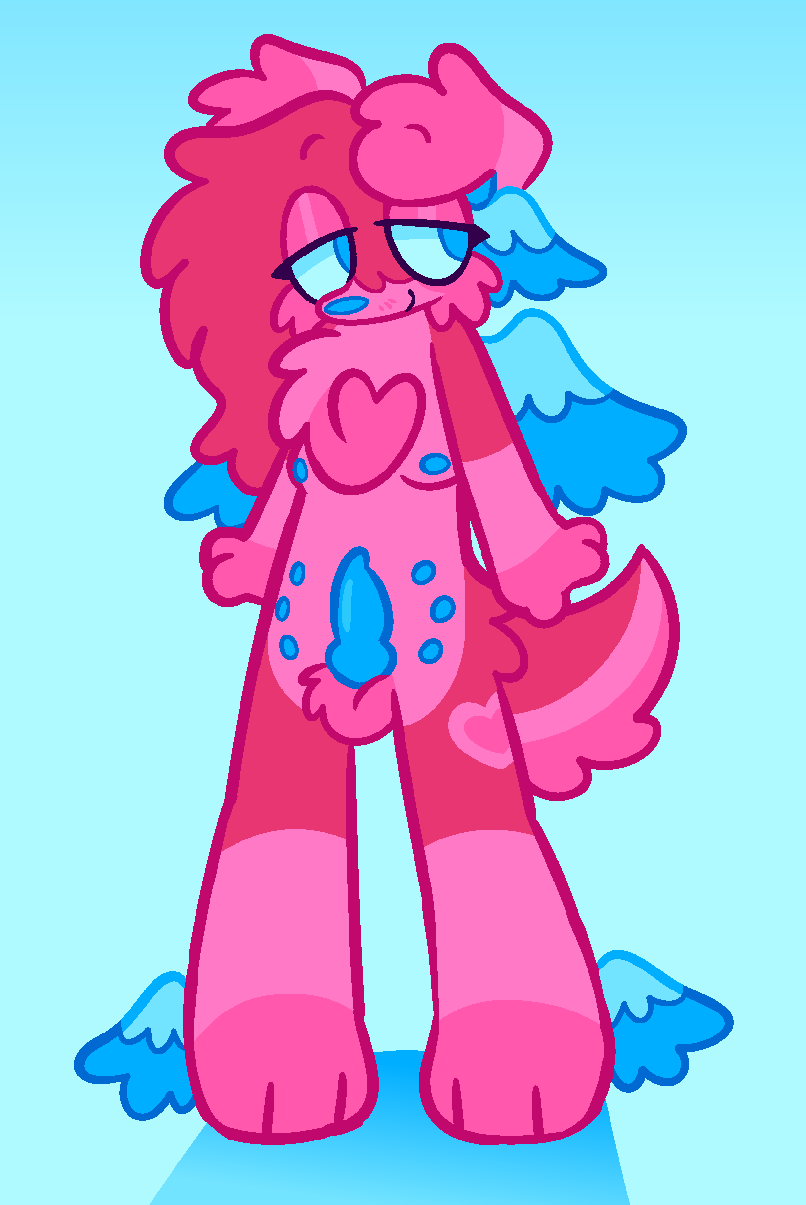 furrysauce, 6_wings, angel, animal_genitalia, animal_penis