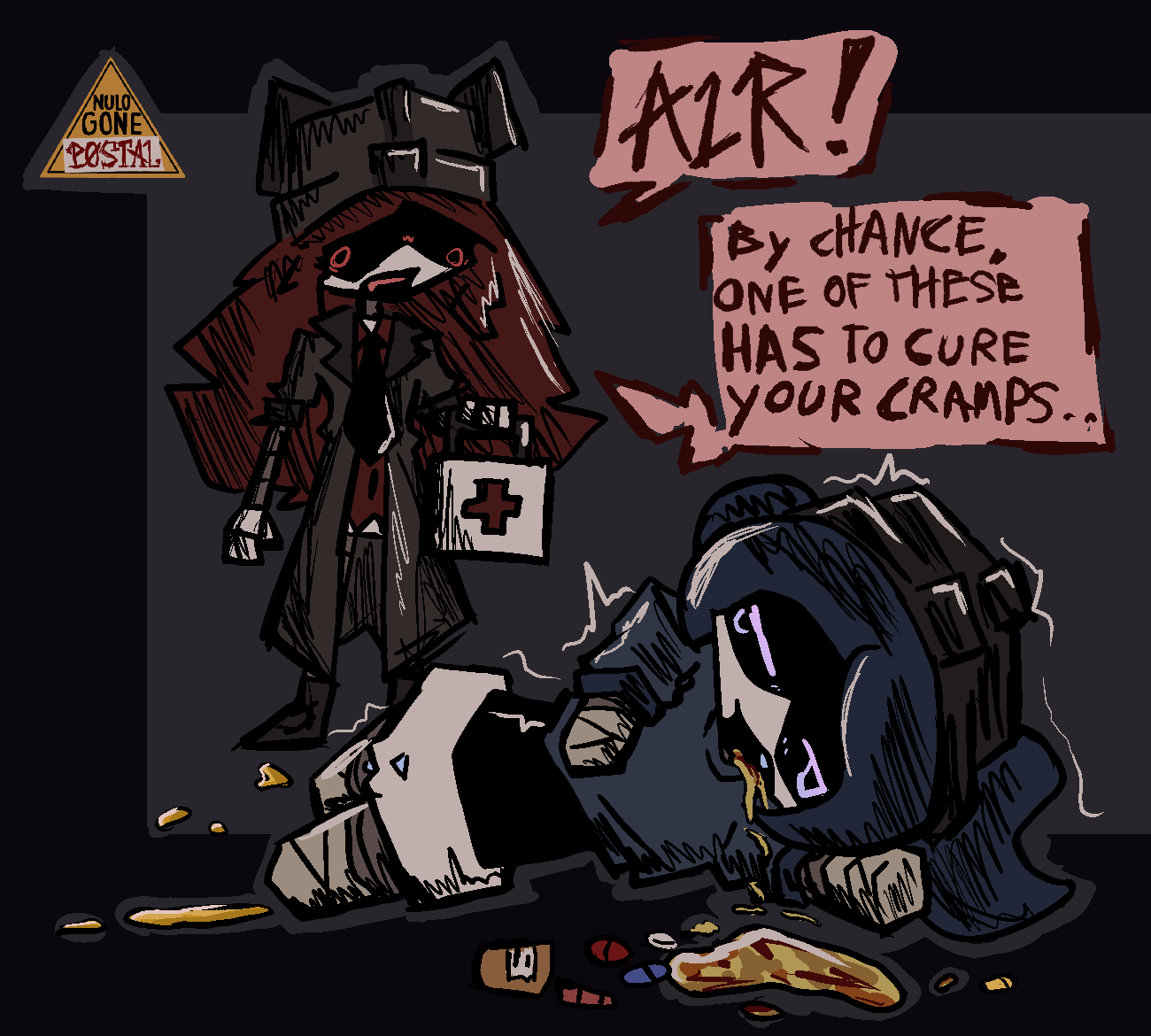 emily_(murder_drones), salami(nulogonepostal), murder_drones, 1girls, ambiguous_gender