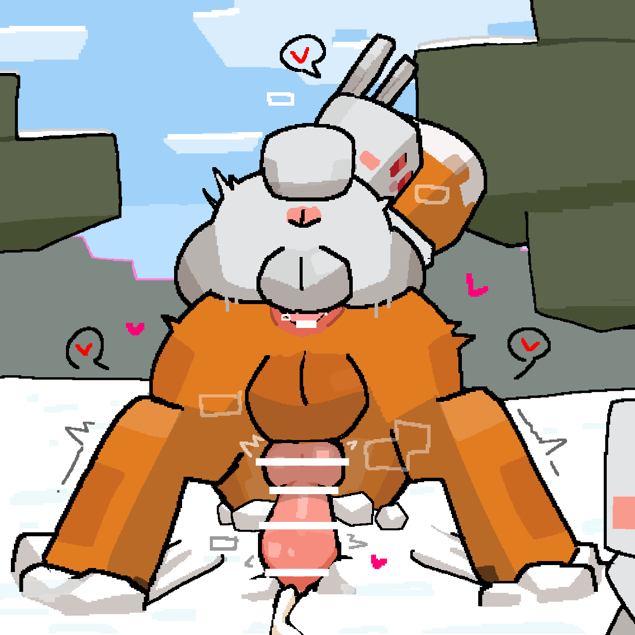 fox_(minecraft), rabbit_(minecraft), microsoft, minecraft, mojang