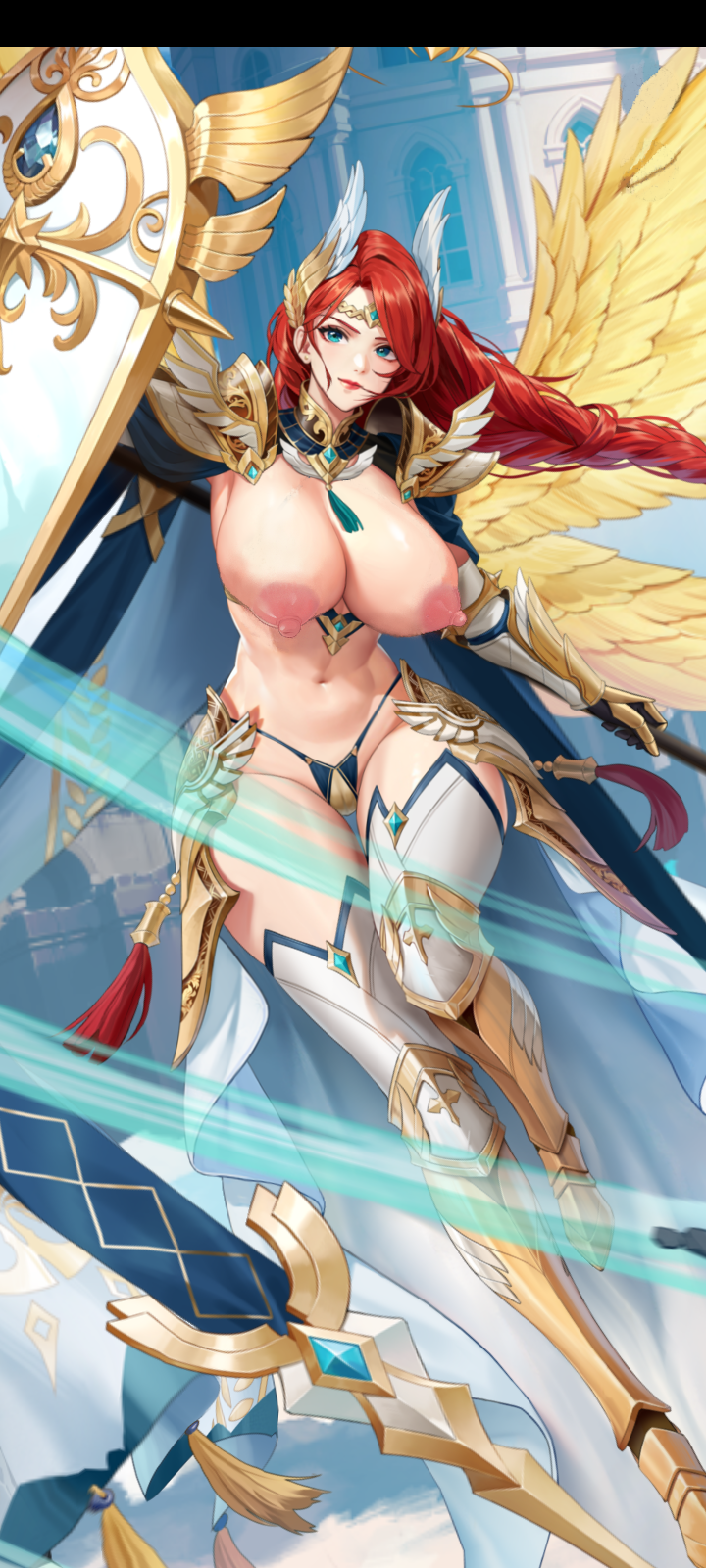 athena, greek_mythology, idle_angels, blue_eyes, breasts