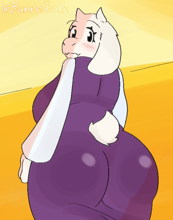 toriel, deltarune, undertale_(series), bunnelbake, anthro