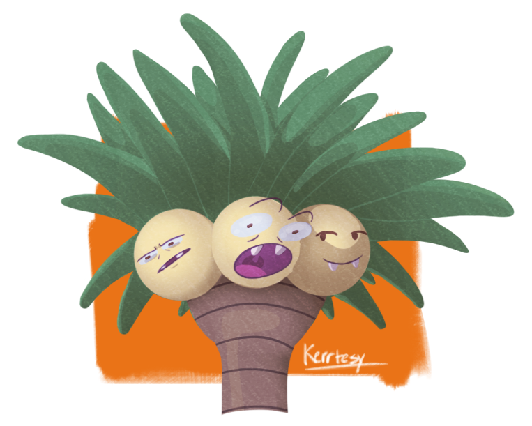 nintendo, pokemon, lunareel, 3_heads, alolan_exeggutor